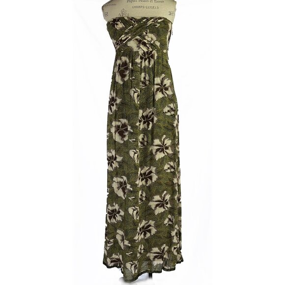 Anthropologie Strapless Floral Maxi Dress By Edme & Esyllte - Picture 2 of 13